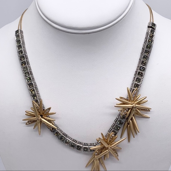 J Crew Starburst Gold Necklace 